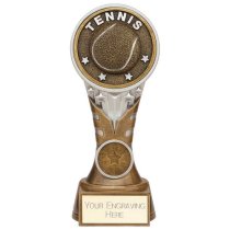 Ikon Tower Tennis Trophy | Antique Silver & Gold | 175mm | G24