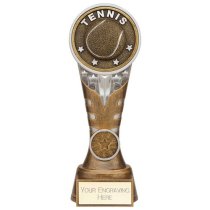 Ikon Tower Tennis Trophy | Antique Silver & Gold | 200mm | G24
