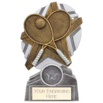 The Stars Tennis Plaque Trophy | Silver & Gold | 130mm | G9