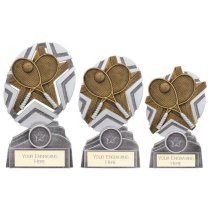 The Stars Tennis Plaque Trophy | Silver & Gold | 170mm | G25