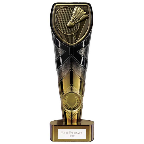 Fusion Cobra Badminton Trophy | Black & Gold | 200mm | G7
