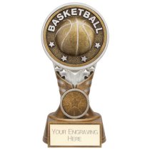 Ikon Tower Basketball Trophy | Antique Silver & Gold | 150mm | G24