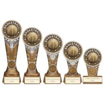 Ikon Tower Basketball Trophy | Antique Silver & Gold | 150mm | G24