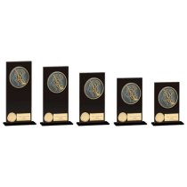 Euphoria Hero GAA Camogie Glass Trophy | Jet Black | 140mm |