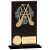 Euphoria Hero GAA Hurling Glass Trophy | Jet Black | 140mm |  - CR18243B