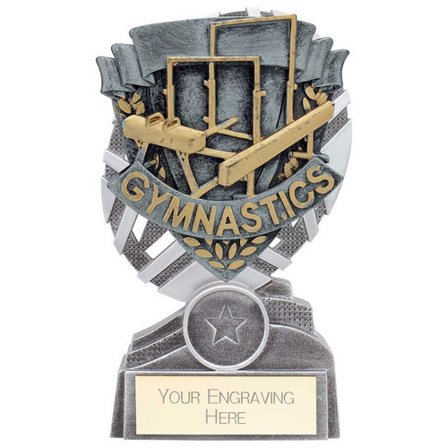 The Stars Gymnastics Plaque Trophy | Silver & Gold | 150mm | G9