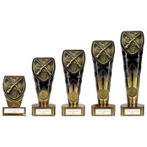 Fusion Cobra Clay Pigeon Shooting Trophy | Black & Gold | 110mm | G9