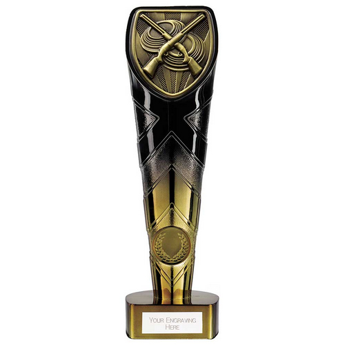 Fusion Cobra Clay Pigeon Shooting Trophy | Black & Gold | 225mm | G7