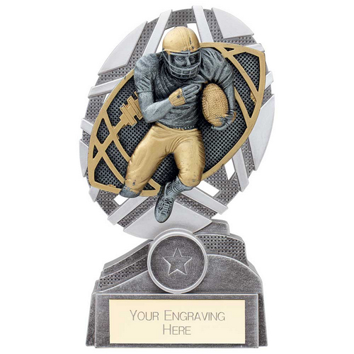 The Stars American Football Plaque Trophy | Silver & Gold | 170mm | G25