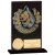 Euphoria Hero Dominoes Glass Trophy | Jet Black | 125mm |  - CR19184A