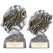 The Stars Music Plaque Trophy | Silver & Gold | 150mm | G9