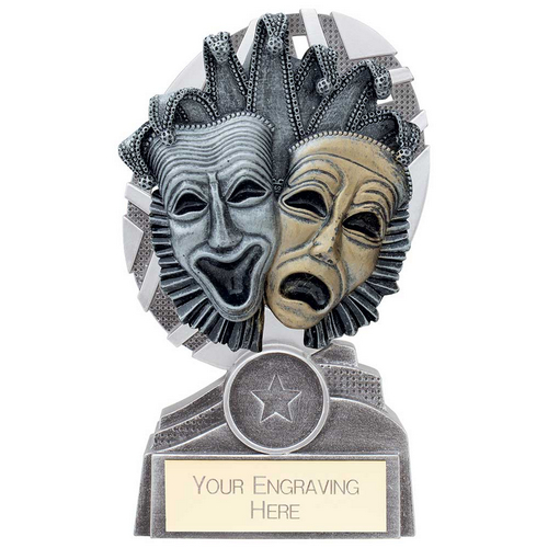 The Stars Drama Plaque Trophy | Silver & Gold | 150mm | G9