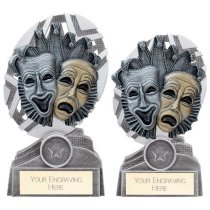 The Stars Drama Plaque Trophy | Silver & Gold | 150mm | G9