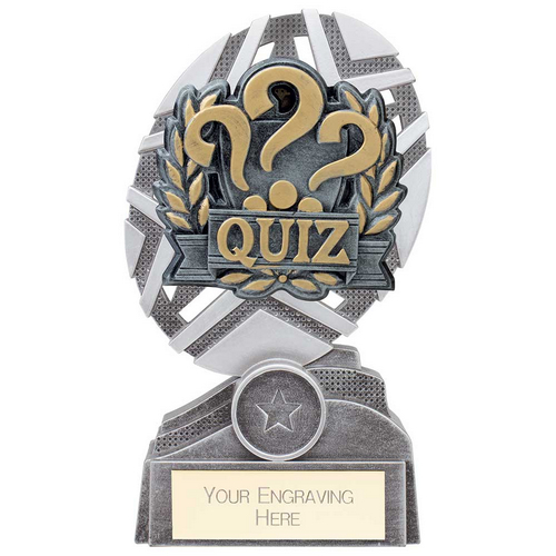 The Stars Quiz Plaque Trophy | Silver & Gold | 170mm | G25