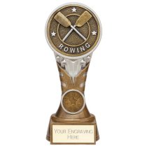 Ikon Tower Rowing Trophy | Antique Silver & Gold | 175mm | G24