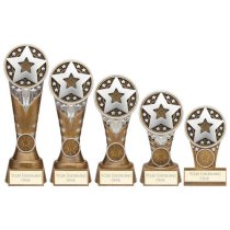 Ikon Tower Achievement Trophy | Antique Silver & Gold | 125mm | G9