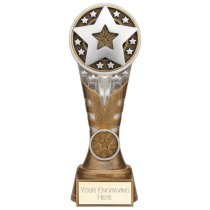 Ikon Tower Achievement Trophy | Antique Silver & Gold | 200mm | G24