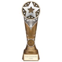 Ikon Tower Achievement Trophy | Antique Silver & Gold | 225mm | G24