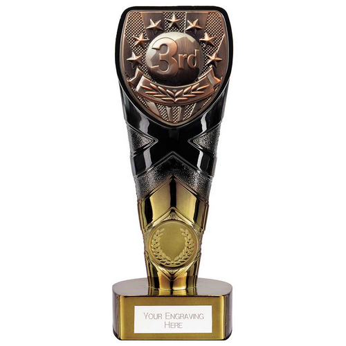 Fusion Cobra 3rd Place Trophy | Black & Gold | 175mm | G7