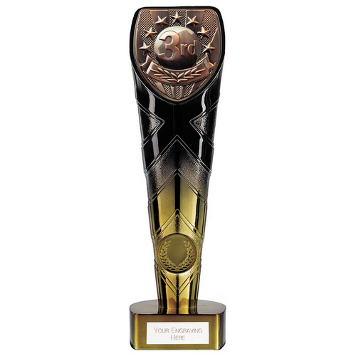 Fusion Cobra 3rd Place Trophy | Black & Gold | 225mm | G7