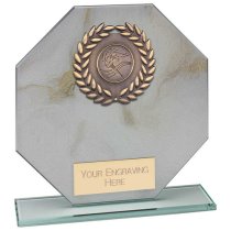 Quarry Marble Jade Glass Trophy | White | 165mm |