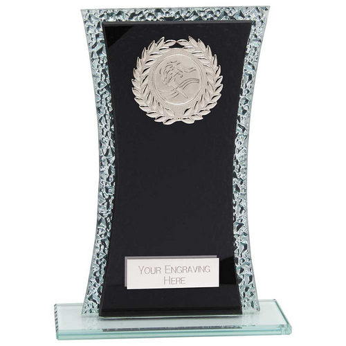Eternal Glass Trophy | Black & Cracked Silver | 185mm |