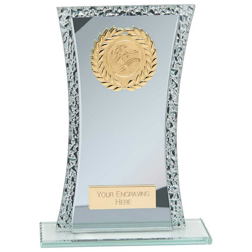 Eternal Glass Trophy | Blue & Cracked Silver | 185mm |