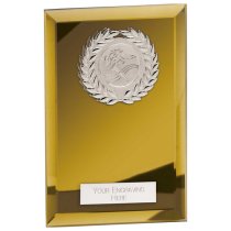 Mirage Mirror Glass Plaque | Gold | 180mm |