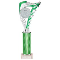 Frenzy Silver & Green Tube Trophy | 315mm | E1408D