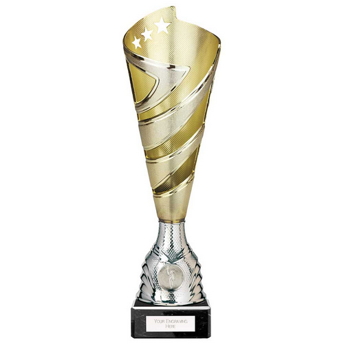 Hurricane Altitude Gold Plastic Cup | Marble Base | 325mm | E1408G