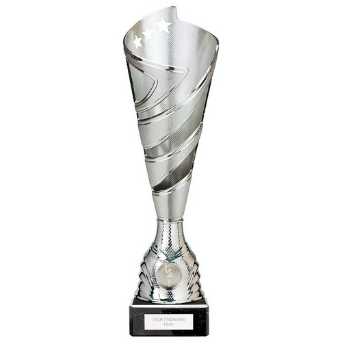 Hurricane Altitude Silver Plastic Cup | Marble Base | 325mm | E1408G