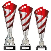 Hurricane Altitude Silver & Red Plastic Cup | Marble Base | 295mm | S6