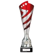 Hurricane Altitude Silver & Red Plastic Cup | Marble Base | 325mm | E1408G