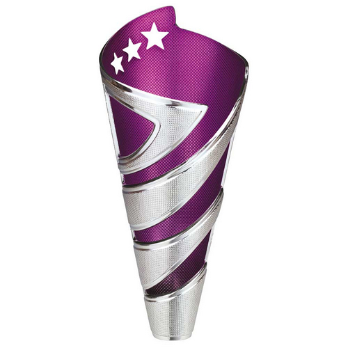 Hurricane Altitude Silver & Purple Plastic Cup | Marble Base | 295mm | S6