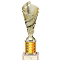 Hurricane Gold Plastic Tube Cup | Marble Base | 220mm | G9