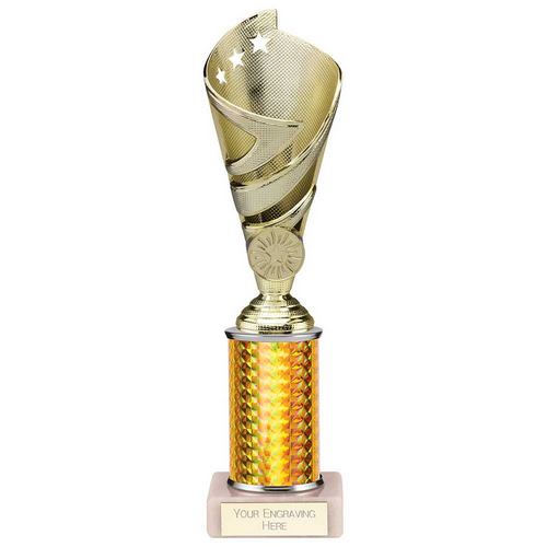 Hurricane Gold Plastic Tube Cup | Marble Base | 245mm | G9