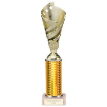 Hurricane Gold Plastic Tube Cup | Marble Base | 265mm | G9