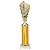 Hurricane Gold Plastic Tube Cup | Marble Base | 295mm | G9