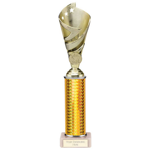 Hurricane Gold Plastic Tube Cup | Marble Base | 295mm | G9