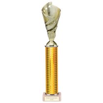 Hurricane Gold Plastic Tube Cup | Marble Base | 350mm | G9