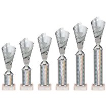 Hurricane Silver Plastic Tube Cup | Marble Base | 295mm | E1408D