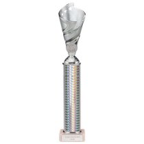 Hurricane Silver Plastic Tube Cup | Marble Base | 350mm | E1408D