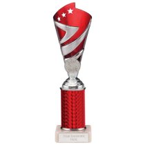 Hurricane Silver & Red Plastic Tube Cup | Marble Base | 245mm | G9