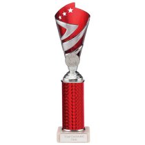 Hurricane Silver & Red Plastic Tube Cup | Marble Base | 265mm | G9