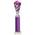 Hurricane Silver & Purple Plastic Tube Cup | Marble Base | 320mm | G9 - TR24542E