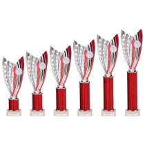 Glamstar Red Plastic Trophy | Marble Base | 265mm |