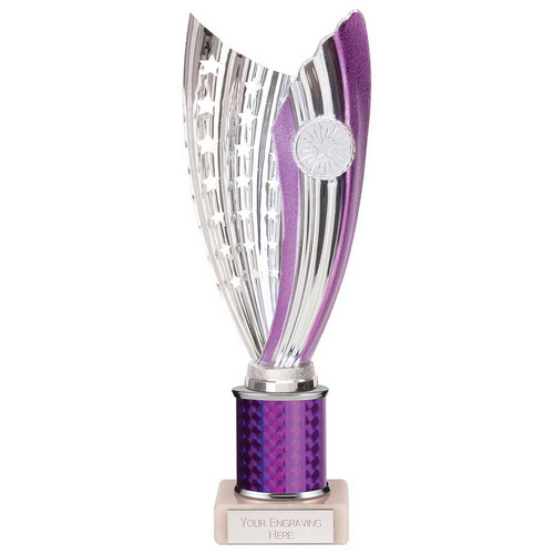 Glamstar Purple Plastic Trophy | Marble Base | 265mm |