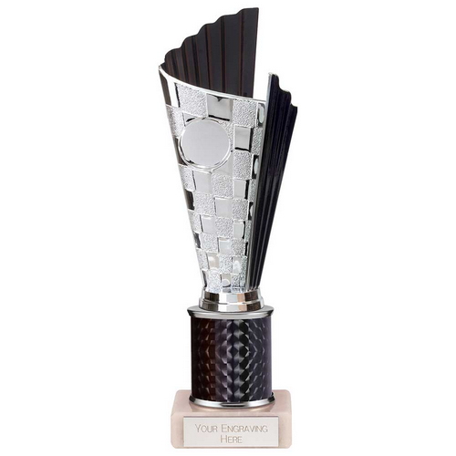 Flash Black Plastic Trophy | Marble Base | 245mm |