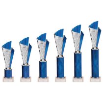 Flash Blue Plastic Trophy | Marble Base | 245mm |