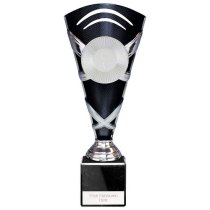 X Factors Silver & Black Trophy Cup | Heavy Marble Base | 235mm | E4294B